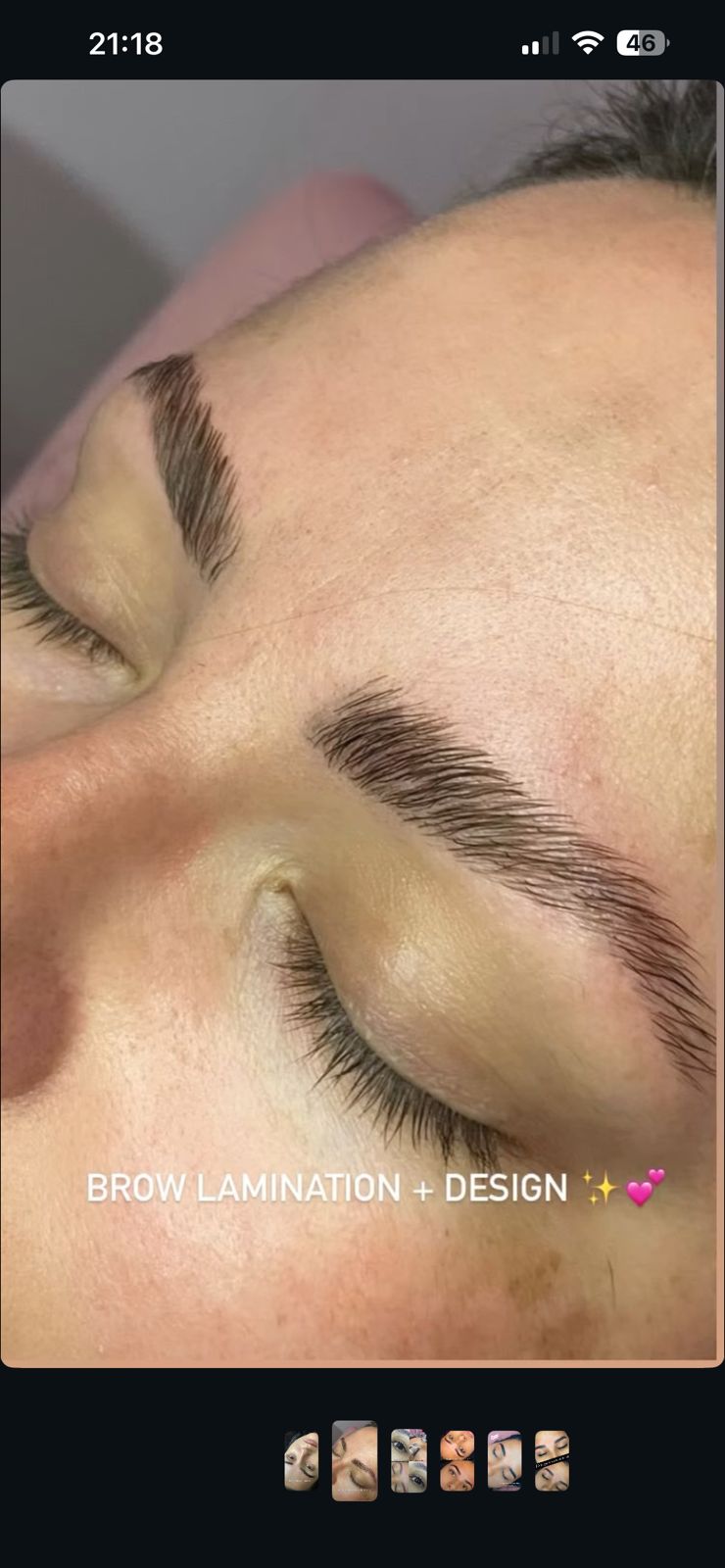 Brow lamination